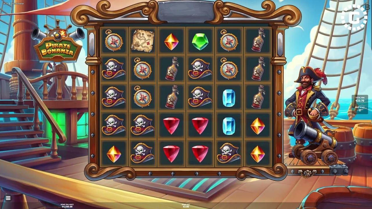 Pirate Bonanza 2: bonus og anmeldelse av piratkasinospillet